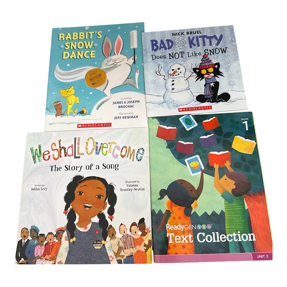 Scholastic Kids Book Bundle Bad Kitty Rabbit Snow We Shall Overcome